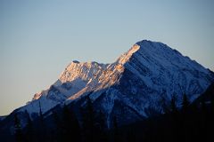 01 Sunrise On Goat Range From Trans Canada Highway Just After Leaving Banff Towards Lake Louise In Winter.jpg
